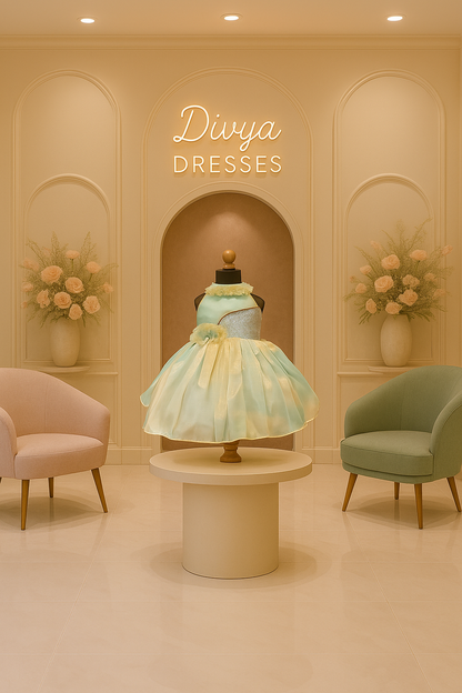 Girls Imported Partywear Dress – Style 1322 “Lemon Shine”